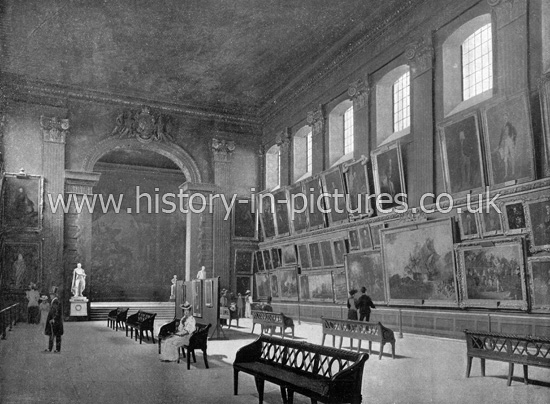 The Painted Hall, Greenwich Hospital, London. c.1890's
